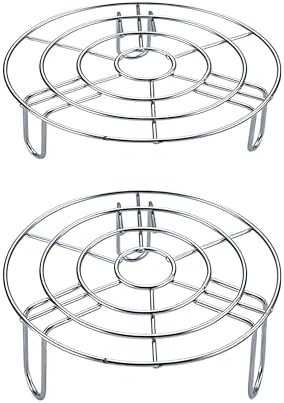 Round Cooling Rack for Steaming Set of 2 Dia 7.1" Heavy Duty Stainless Steel by Turbokey