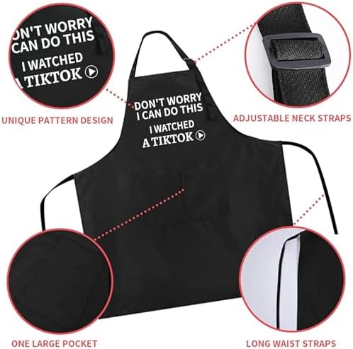 Rosoz Funny BBQ Black Chef Aprons - Image 6