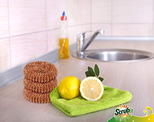 24 Pack Copper Coated Scourers by SCRUBIT – Scrubber Pad Used - Image 6