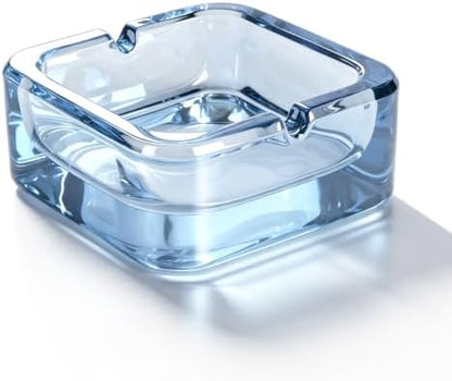 Glass Ashtray, Square Crystal Ash Tray by Mairuker