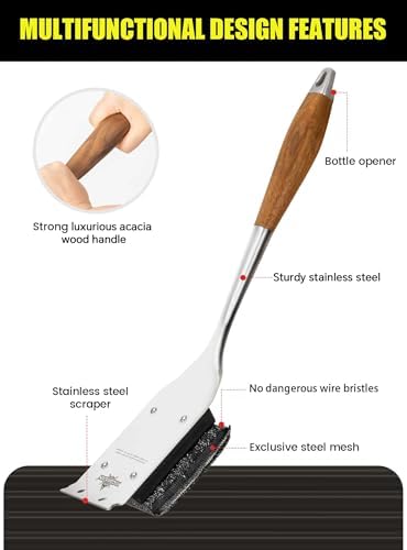 XUDAKAIXIN Grill Brush Bristle Free– No Bristle Shedding - Image 4