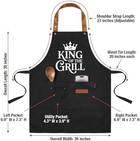 INNORU King of The Grill Sign Apron - Image 3