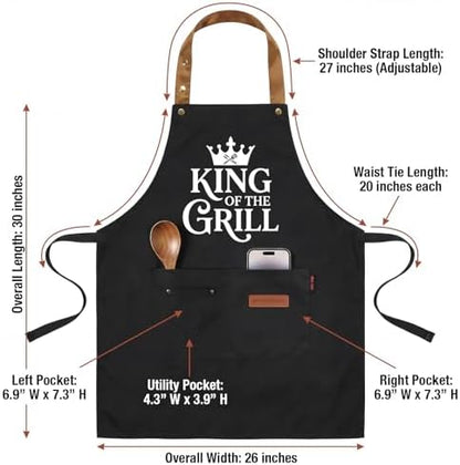 INNORU King of The Grill Sign Apron - Image 3