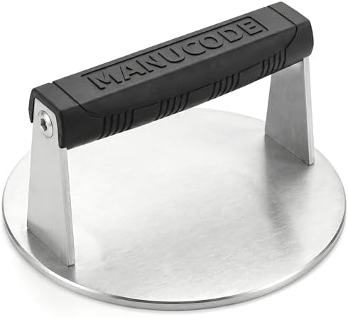Smash Burger Press, Dishwasher Safe, 7 in Round, 2.7 lb by Manucode