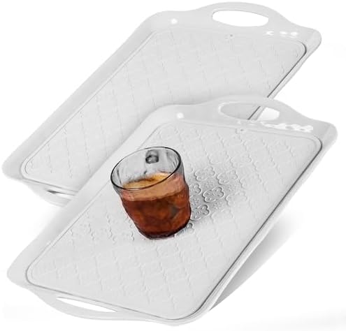 LEHAHA Large White Melamine Serving Tray by LEHAHA