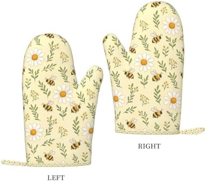 Dasiy & Bee 4 Pcs Heat Resistant Oven Mitts Pot Holders Gloves - Image 2