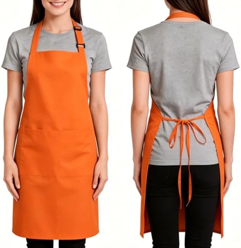 Large Chef Apron for Men and Women, Cooking Kitchen Aprons - Image 2