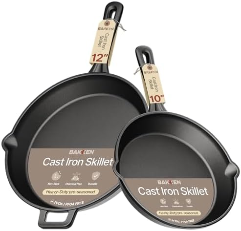 Bakken Cast Iron Skillet Set, Versatile by BAKK%C3%8BNMASTER