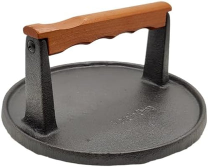 Mr. Bar-B-Q Cast Iron Grill Press, Pre-Seasoned Base - Image 2