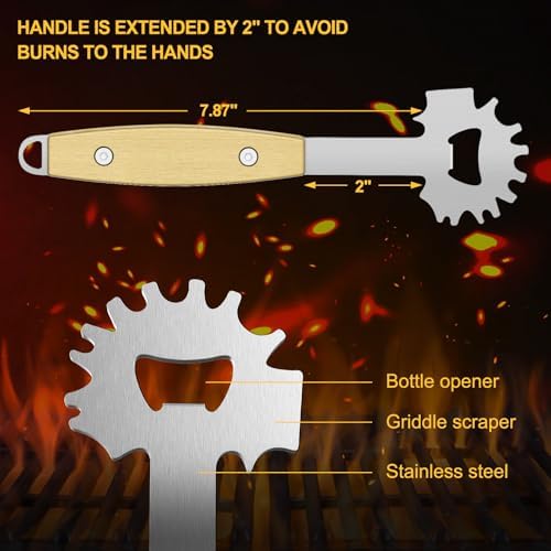 2 BBQ Grill Scraper, Stocking Stuffers - Image 4