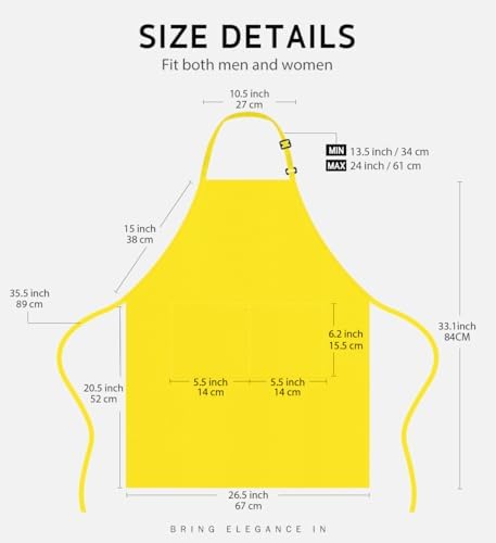 Syntus Apron for Men Women, Adjustable Cooking Kitchen Apron - Image 2