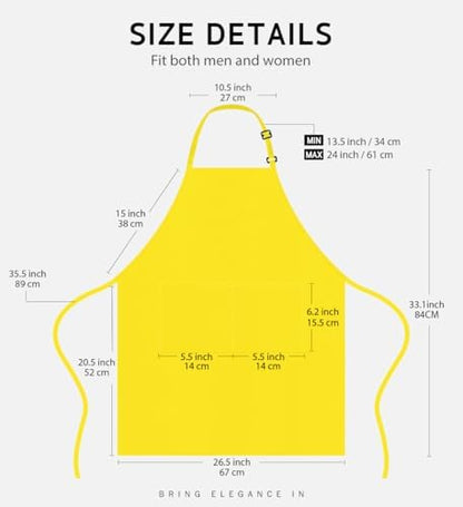 Syntus Apron for Men Women, Adjustable Cooking Kitchen Apron - Image 2
