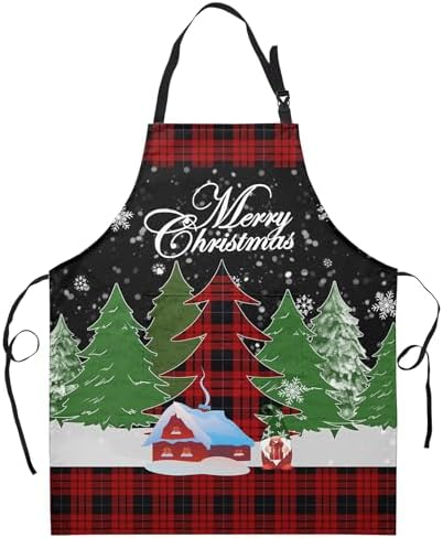 Merry Christmas Apron Xmas Trees Aprons by Dacawin