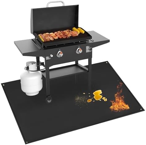 Grill Mat for Blackstone Griddle Accessories 28in & 36in by TOHONFOO