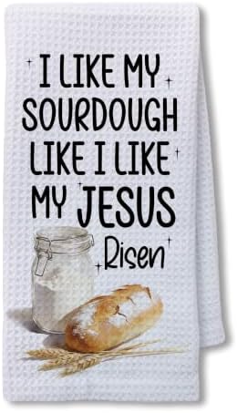 Christian Sourdough Kitchen Hand Towels 16x24 Inch, Sourdough Bread Bakers Gifts by Unknown