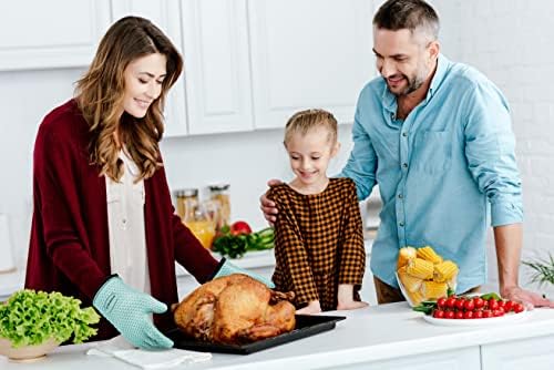 KITCHEN PERFECTION XL Silicone Smoker BBQ Gloves -Heat Resistant Oven Mitts - Image 3