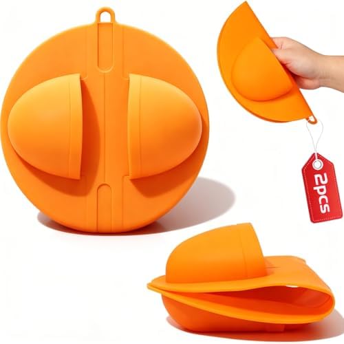 Silicone BBQ Grill Mitts, Non-Slip Cooking Mitts by Naerza