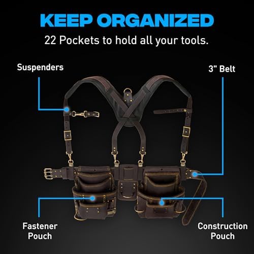 OX Framing Leather Tool Belt + Suspenders - Image 2