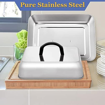 Rectangle Cheese Melting Dome, HaSteeL Stainless Steel Basting Cover - Image 5