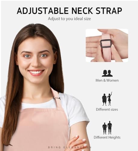 Syntus Apron for Men Women, Adjustable Cooking Kitchen Apron - Image 3