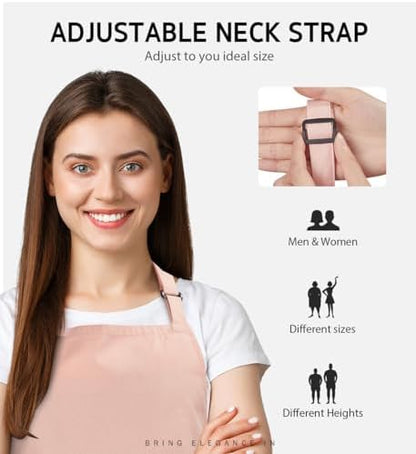 Syntus Apron for Men Women, Adjustable Cooking Kitchen Apron - Image 3