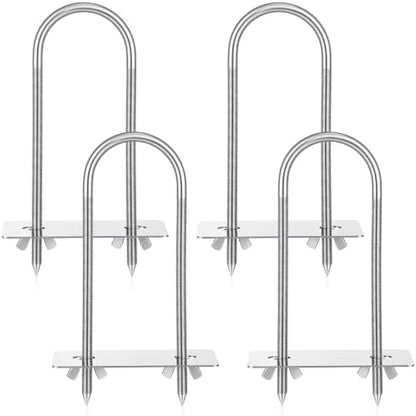 4 Pcs Steel Rotisserie Fork U Bolt Adjustable Spit Rod, 7.5" L by Otoolling
