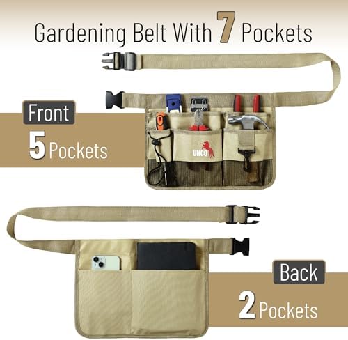 UNCO- Adjustable Gardening Belt, 7 Pockets, Cut and Water Resistant, Garden - Image 2