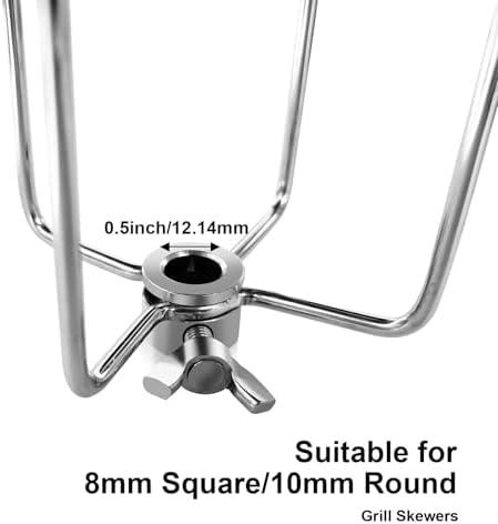 2Pcs Heavy Duty Stainless Steel BBQ Rotisserie Forks - Image 4