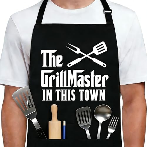 Funny Cooking Aprons for Cooking, Husband Wife Couple Gifts, Grilling Kitchen by Unknown