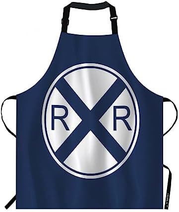 EKOBLA Traffic Sign Aprons Train Railroad Crossing Dark Blue White Waterproof by EKOBLA