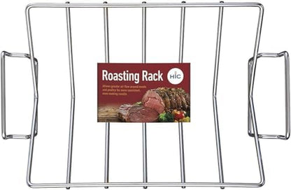 HIC Kitchen Roasting Pro V-Shaped Baking Rack, Chrome-Plated Steel, by HIC