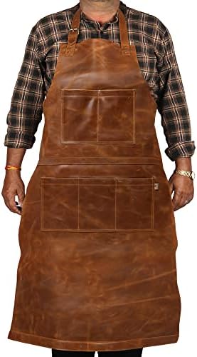 LL LEATHER LOVERS Adjustable Leather Aprons by LLLEATHERLOVERS