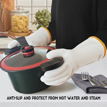 DEYAN Silicone BBQ Grill Gloves, Heat Resistant Oven Mitts - Image 4