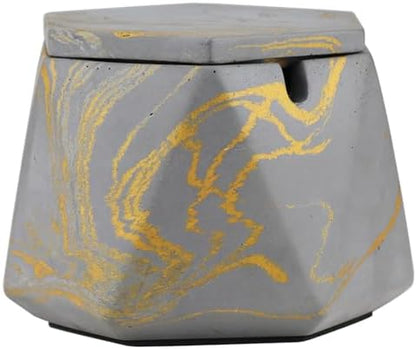 FREELOVE Concrete Ashtray with Lid & Stainless Steel Ashtrays by FREELOVE