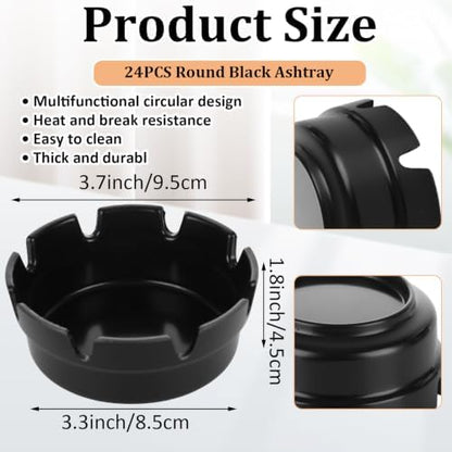24 Pack Premium Melamine Ashtrays - Image 2