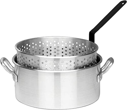Bayou Classic 1201 10-qt Aluminum Fry Pot Features Perforated Aluminum Basket by BayouClassic%C2%AE