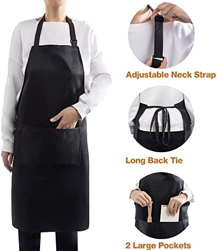 4 Packs Waterproof Cooking Chef Bib Aprons - Image 5