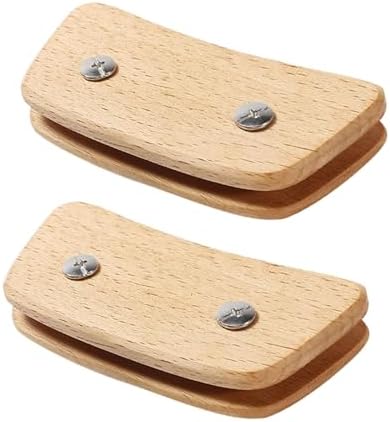 Pot Lid Knob 2pairs Solid Wood Barbecue Pan Heat Resistant Insulated Grip by Unknown
