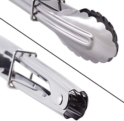 HINMAY Mini Stainless Steel Serving Tongs Small Tongs Set - Image 3