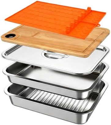 5-in-1 Grill Food Prep BBQ Meat Tray Container and Carry System Accessories by Unknown
