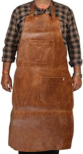 LL LEATHER LOVERS Adjustable Leather Aprons by LLLEATHERLOVERS