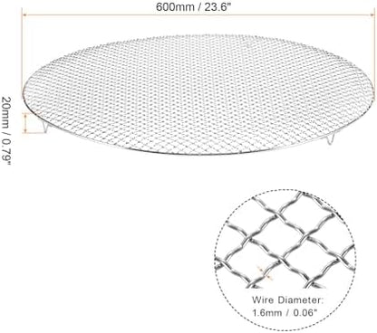 HARFINGTON Round Cooking Rack 23.6-inch Stainless Steel Cross Wire Barbecue - Image 2