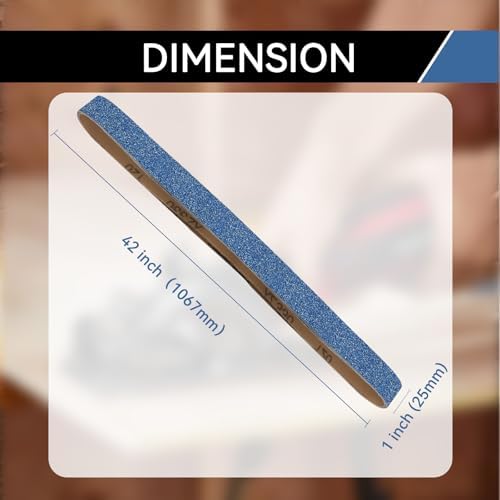 1x42 Inch Sanding Belts 12 Pcs 3 Grits Sizes Heavy Duty Belt Sander Zirconia - Image 2