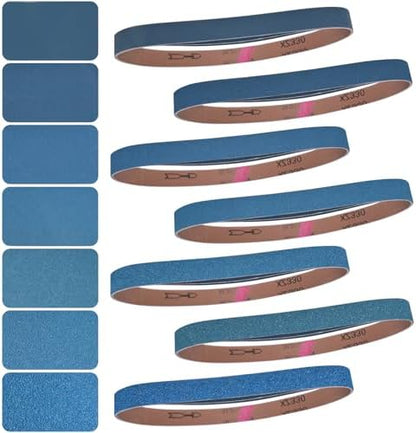 1x30 Inch Sanding Belts 21 Pcs 7 Grits Sizes Heavy Duty Belt Sander Zirconia by Aolabela