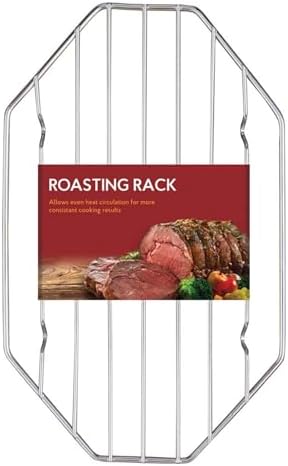 HIC Kitchen Roasting Octagonal Baking Rack, Chrome-Plated Steel Wire, Fits Oval by HIC
