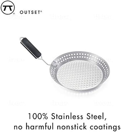 Outset Grill Skillet With Removable Handle, Stainless Steel - Image 5