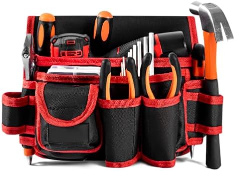 Ultra-Thick Men's Tool Belts Fits Waist 31”to 52” Adjustable Oxford Work Pouch by Unknown