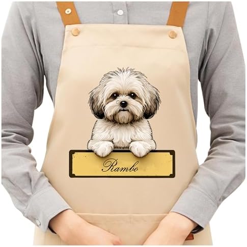 DIY Custom Pet Name Art Dog Kitchen Apron - Image 6