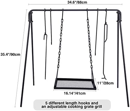 REDCAMP Swing Campfire Grill Stand - Image 2