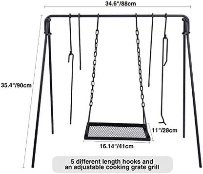 REDCAMP Swing Campfire Grill Stand - Image 2